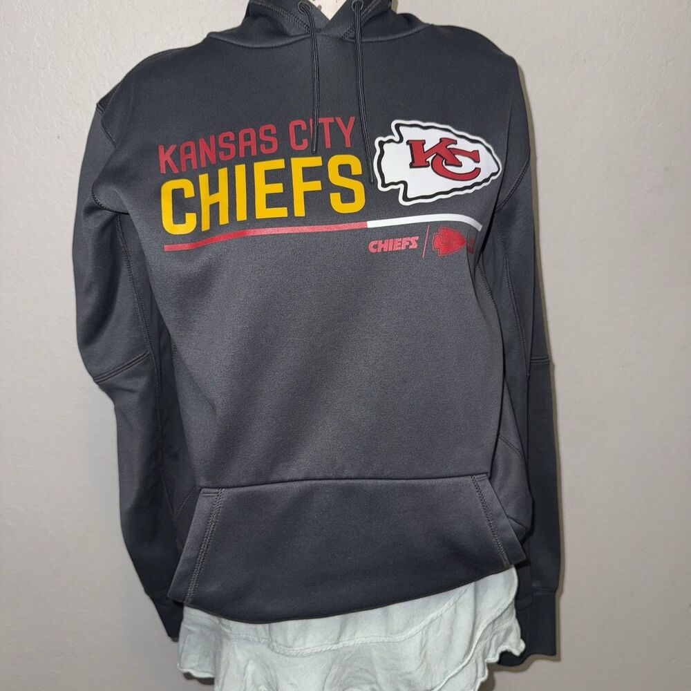 Nike Kansas City Chiefs NFL Gray Pullover Hoodie Sweatshirt, Men's Size M